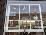Decorative window pane with ornaments
