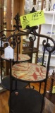 Two Table Top Iron and Wood Round Displays, Two Shelves, 21