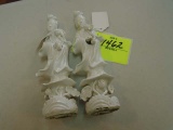 Group of Canton Figurines; includes Two Oriental Lady Figurines, 7
