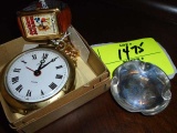 Group of Watches; includes Mickey Mouse, Endura Pocket Watch Style Time Piece and Small Sterling Dis