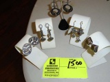 Five Pair of Sterling Earrings