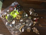 Miscellaneous Lot of Costume Jewelry; includes Brooches/Pins