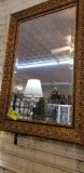 Gold Framed Beveled Mirror, 38