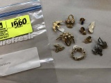 Miscellaneous lot of costume jewelry; includes brooches/pins