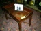 Wooden Tray Top Coffee Table, with Handles, Straight Legs, and Cross Beam Support, 33