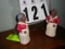 Set of Aunt Jemima Book Ends, Painted Wood (Red, White, and Black)