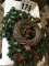 Three Christmas Wreaths; includes Green Ornaments and Gold Bow Wreath (19