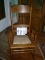 Oak Rocking Chair with Designed, Spindled Back and Upholstered Insert Seat