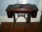 Singer Sewing Machine in Wood Cabinet, 34”x16”x31”