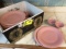 Box Lot of Sixteen Pink Genuine Fiesta Dinner Plates (10.5