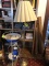 Brass Floor Lamp with Pleated Shade and Adjustable Swing Arm, 65