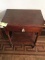 Wood Lamp Table (Single Drawer with Crystal Pull, Bottom Shelf) 22