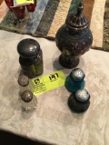 Two Small Metal Covered Urns, 8.5