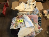 Large Group of Linens and Cloth Items; includes Table Napkins and Other Cloth Table Accessories