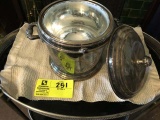 Silver Plate Ice Bucket, Glass Lined and Vacuum Insulated, Made by Bernard Rice's Sons Incorporated
