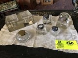 Glass Ink Wells; includes Double Ink Well with Glass Covers (7x3)