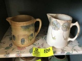 Two Pottery Pitchers, 5.75