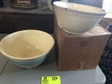 Two Pottery Mixing Bowls, 10