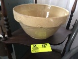 Pottery Bowl, Beige, Glazed, 12