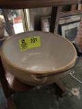 Sanite Pottery Bowl with Wire and Wood Handle, 10