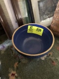 Blue Pottery Bowl, by Clay City Pottery, 8.5