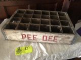 Vintage Pee Dee 24 Bottle Wooden Crate, 18.5x12