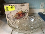 Presentations Crystal Collection Oval Footed Fruit Bowl, 12