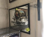 Framed Advertising Mirror for Franziskaner Weissbier, approx. 28x21