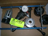 Nylon wheel, 2 gauges & tool arm