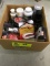 Box Lot of Shoe Care Products; includes Polish, Cleaner, Brushes, Leather Restorer, etc