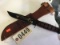 KA-BAR Fixed Blade Knife, USMC, Operation Iraqi Freedom, with Leather Sheath (marked USMC)