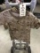 Two Rothco Kids Size XS Short Sleeve Camo Tee Shirts, Khaki and Green Camo