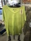 Dickies Women's Active Short Sleeve Top, 100% Polyester, Size XL, Light Yellow Green