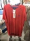 Adidas Women's Short Sleeve Shirt, Size 2XL, Red