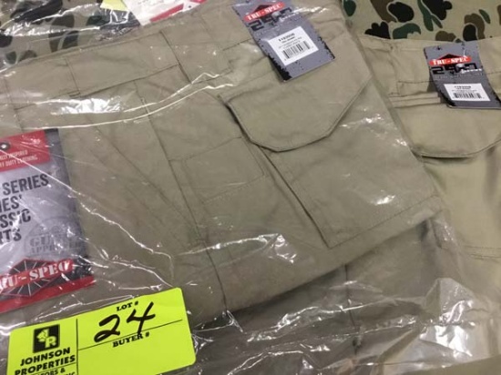 Two Pair Truspec 24-7 Series Tactical Pants, Size 10 Unhemmed, Khaki