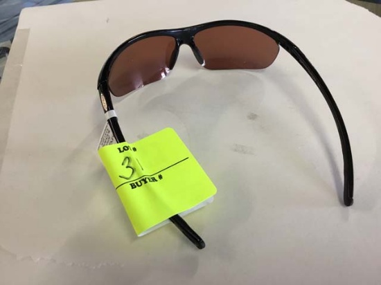 Zephyr Polarized Sunglasses, Black Frames with Rose Lenses