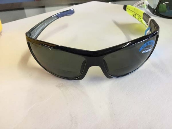 SunCloud Polarized Optics Readers +2.00 Sunglasses, Conductor Black Frames