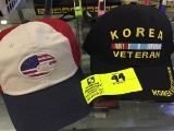 Costa Red, White (off white), and Blue Cap with US Flag Insignia and