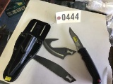 Kershaw Knife with Three Changeable Blades, with Leather Sheath, #0513, 1098L