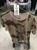 Three Rothco Kids Size XL Short Sleeve Camo Tee Shirts, Two Green Camo and One Desert Camo