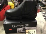 Florsheim Hercules Work Shoes, Steel Toe, #FE690, Size 12D, Black