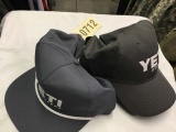 Two Yeti Caps, Slate Blue and Gun Metal Gray