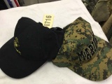 Rotcho USMC Wool Cap, Black, and Rotcho Marines Cap, Camo