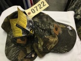 Two Carhartt Ball Caps, Camo, with Attached Ear Covers