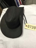 Campaign Hat, with Side Brim Snaps, Black