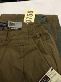 Two Pair of 5.11 Tactical Series Pants, Size 38x36, Brown and Olive