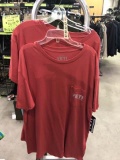 Two Yeti Tee Shirts with Pockets, Size XL, Burgundy with Logos