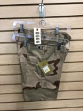 Two Pair of Rothco Tri Colored Desert Camo Shorts, 50% Cotton 45% Polyester, Size Medium