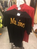 Two Pudala Tee Shirts, Size Small, Red and Black, 