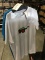 Three Oakley Tee Shirts, One White and Two Blue, Medium